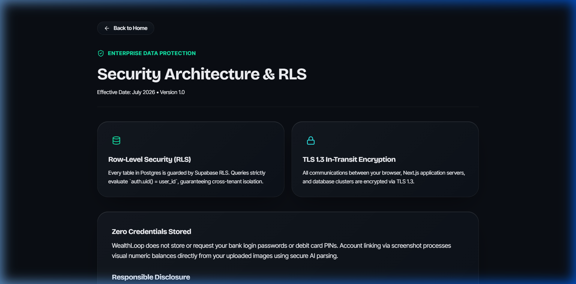 Zero-Credential Row-Level Security (RLS) Data Protection